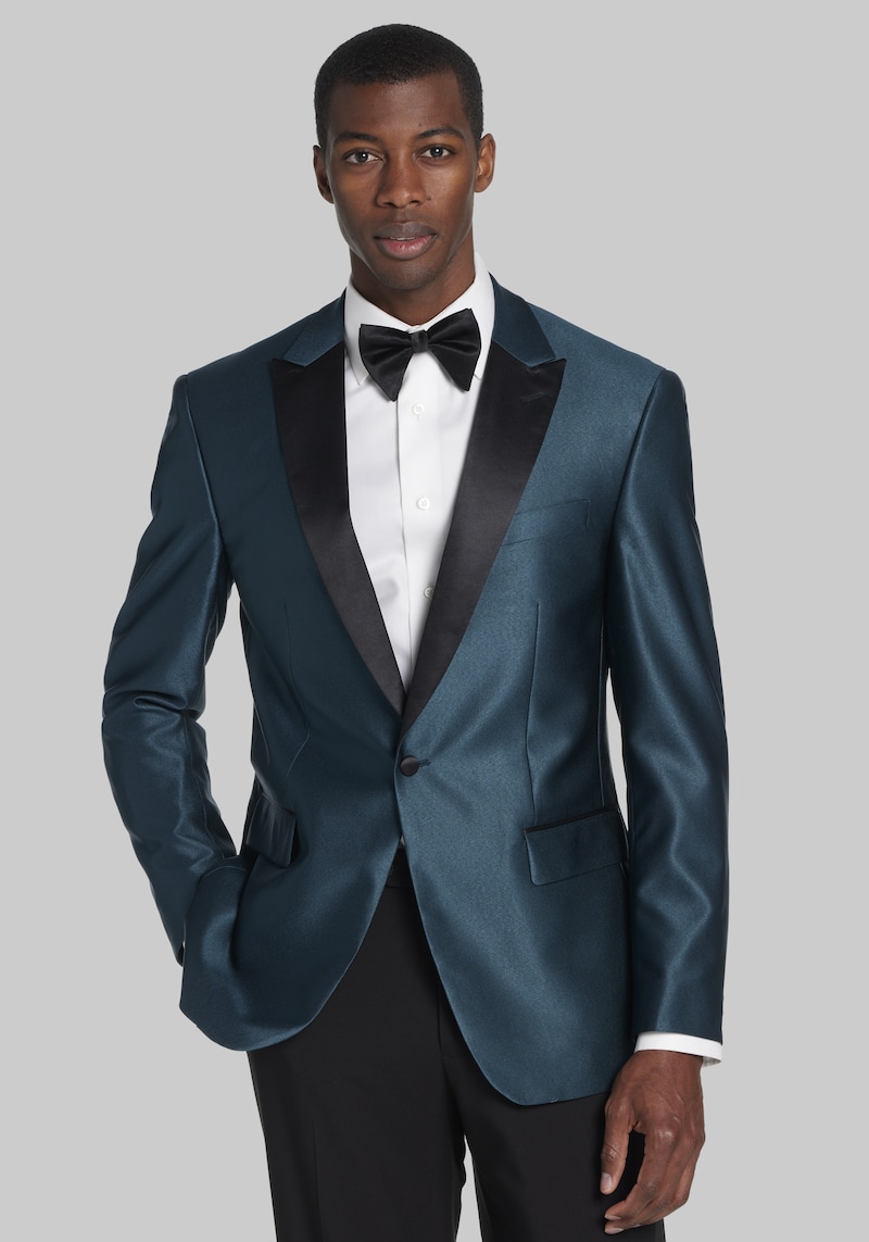 Men's Jos. A. Bank Tailored Fit Dinner Jacket at Bank, Multi/Teal,