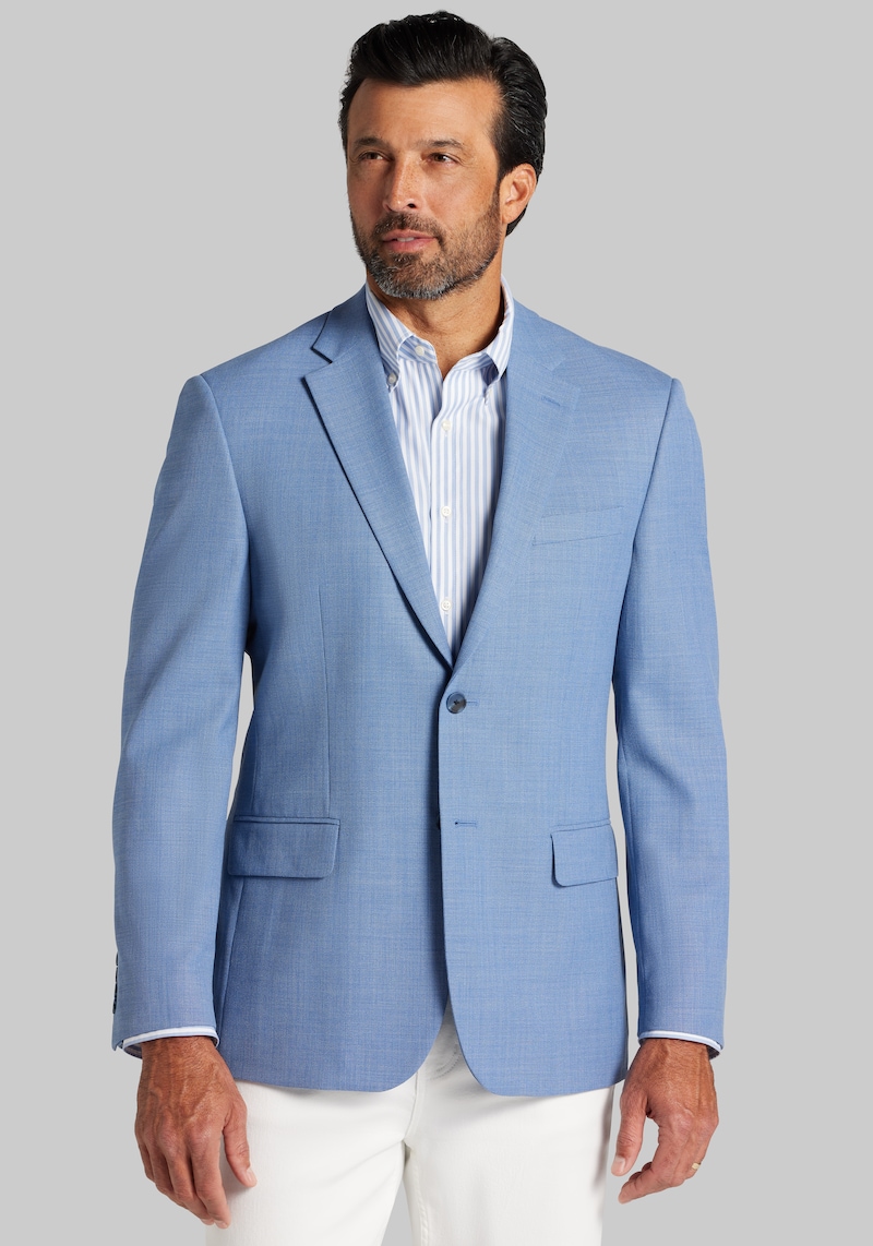 Men's Big & Tall Traveler COOLMOTION Tailored Fit Sportcoat at Jos. A. Bank, Light Blue, Size 52 Regular