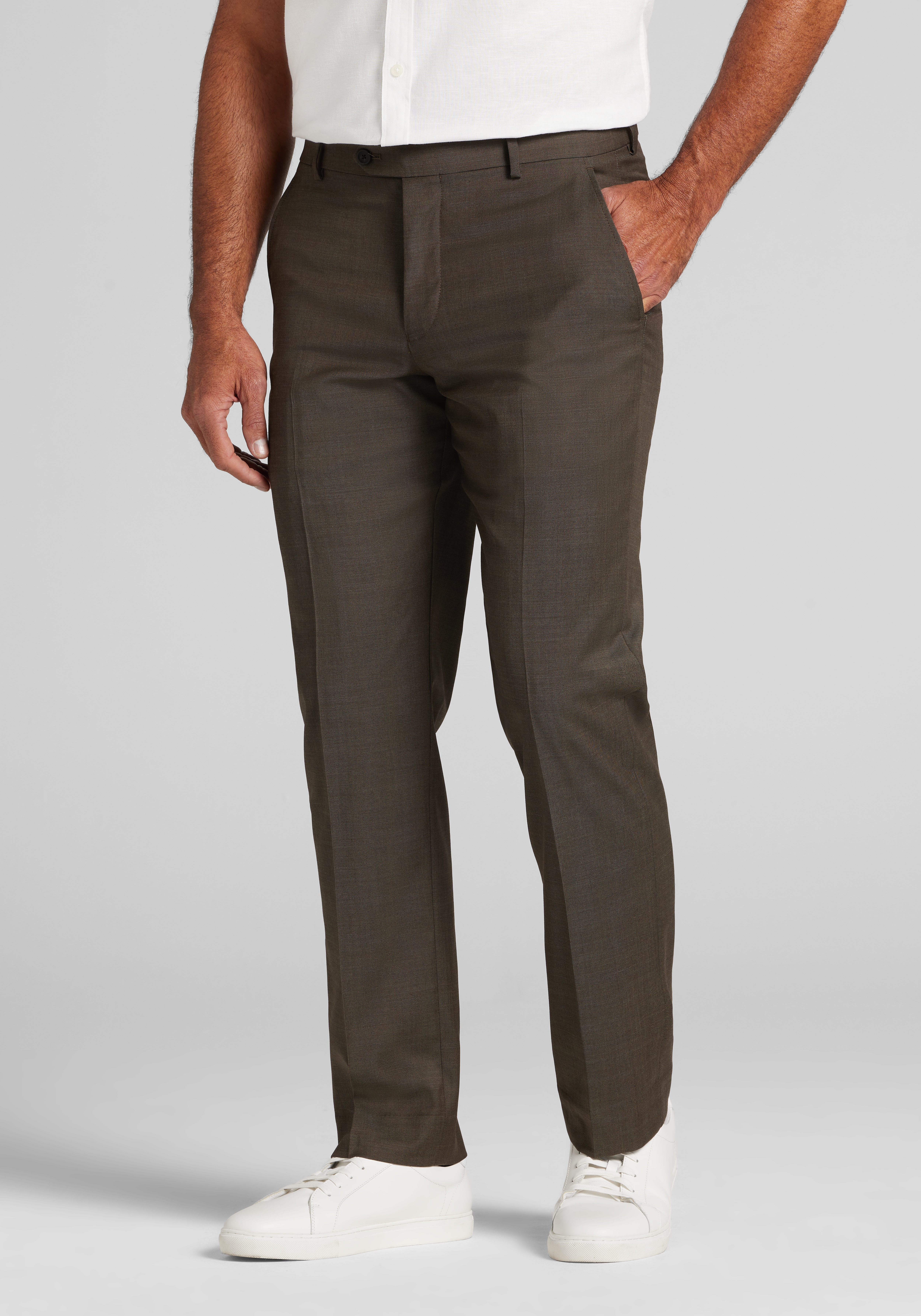 Men's Green Formal Pants