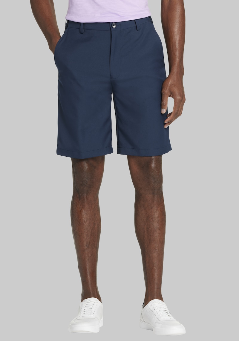 JoS. A. Bank Big & Tall Men's Traveler Performance Tailored Fit Slider Waistband Shorts , Navy, 44 Regular
