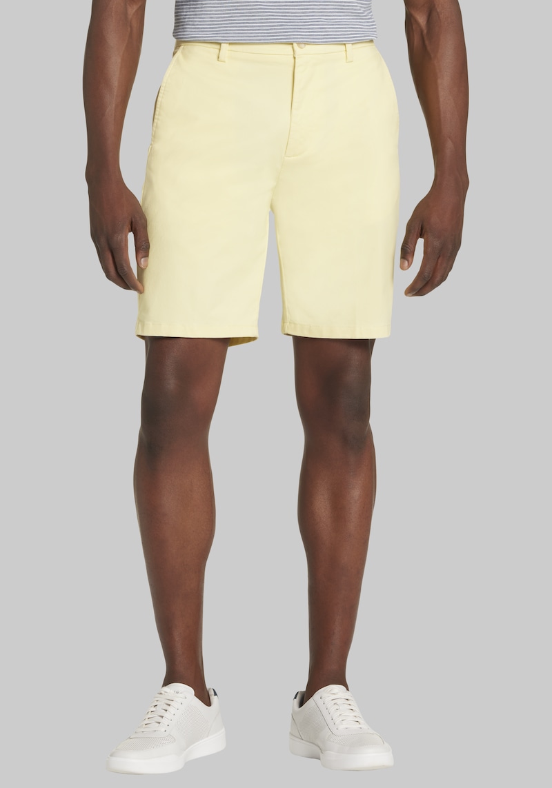 JoS. A. Bank Big & Tall Men's Comfort Stretch Tailored Fit Shorts , Yellow, 44 Regular