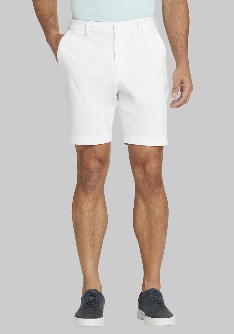 JoS. A. Bank Big & Tall Men's Traveler Motion Tailored Fit Shorts , White, 44 Regular