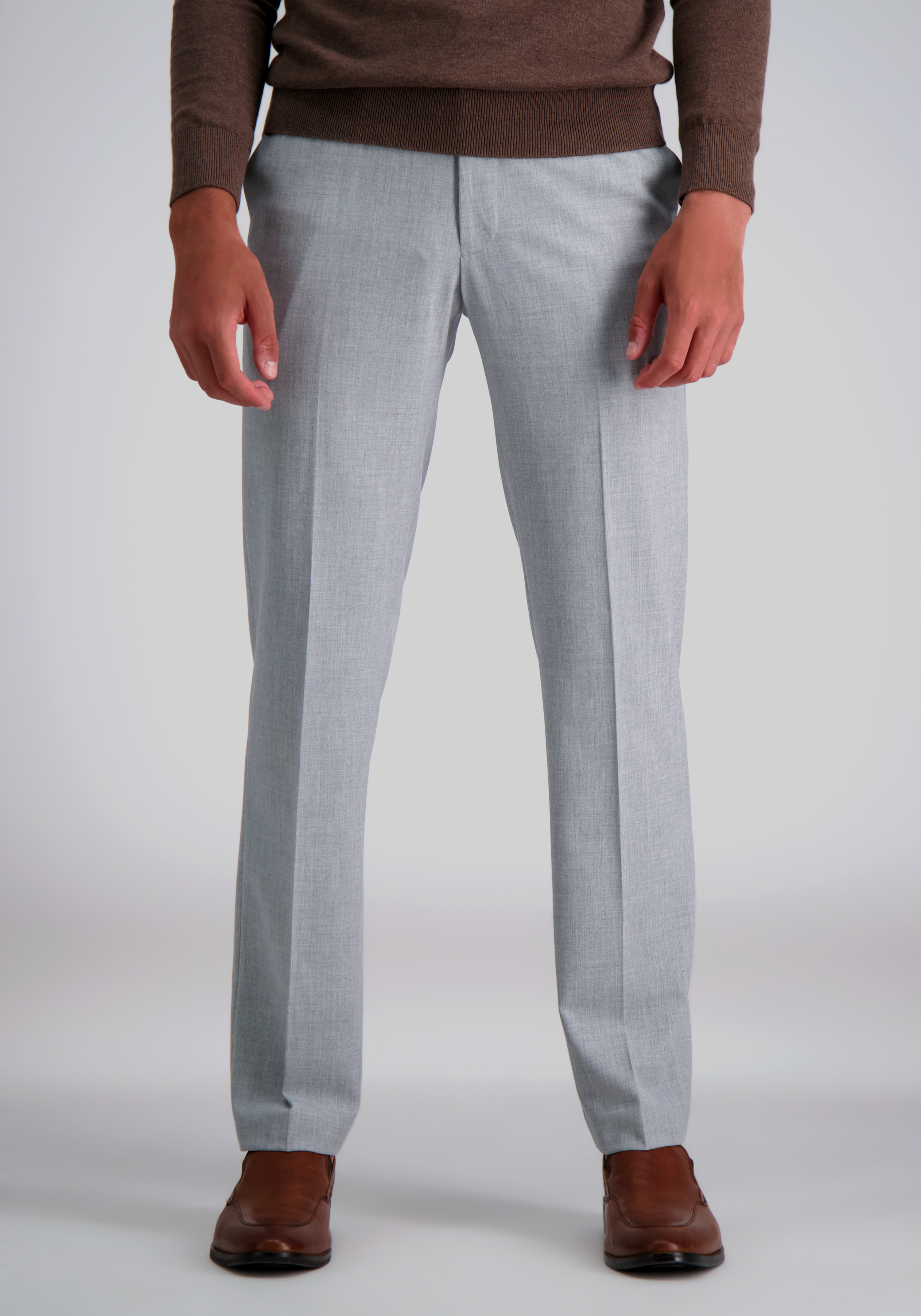 slim fit dress slacks Alfani Mens Slim fit Dress Pants 38 / 30 Light Grey Plaid main image 1