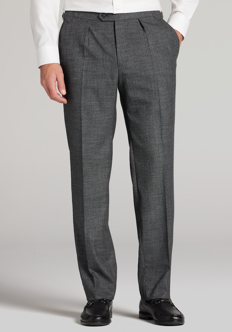 Men's Big & Tall Jos. A. Bank Tailored Fit Textured Dress Pants at Jos. A. Bank, Charcoal/Grey, Size 44x32