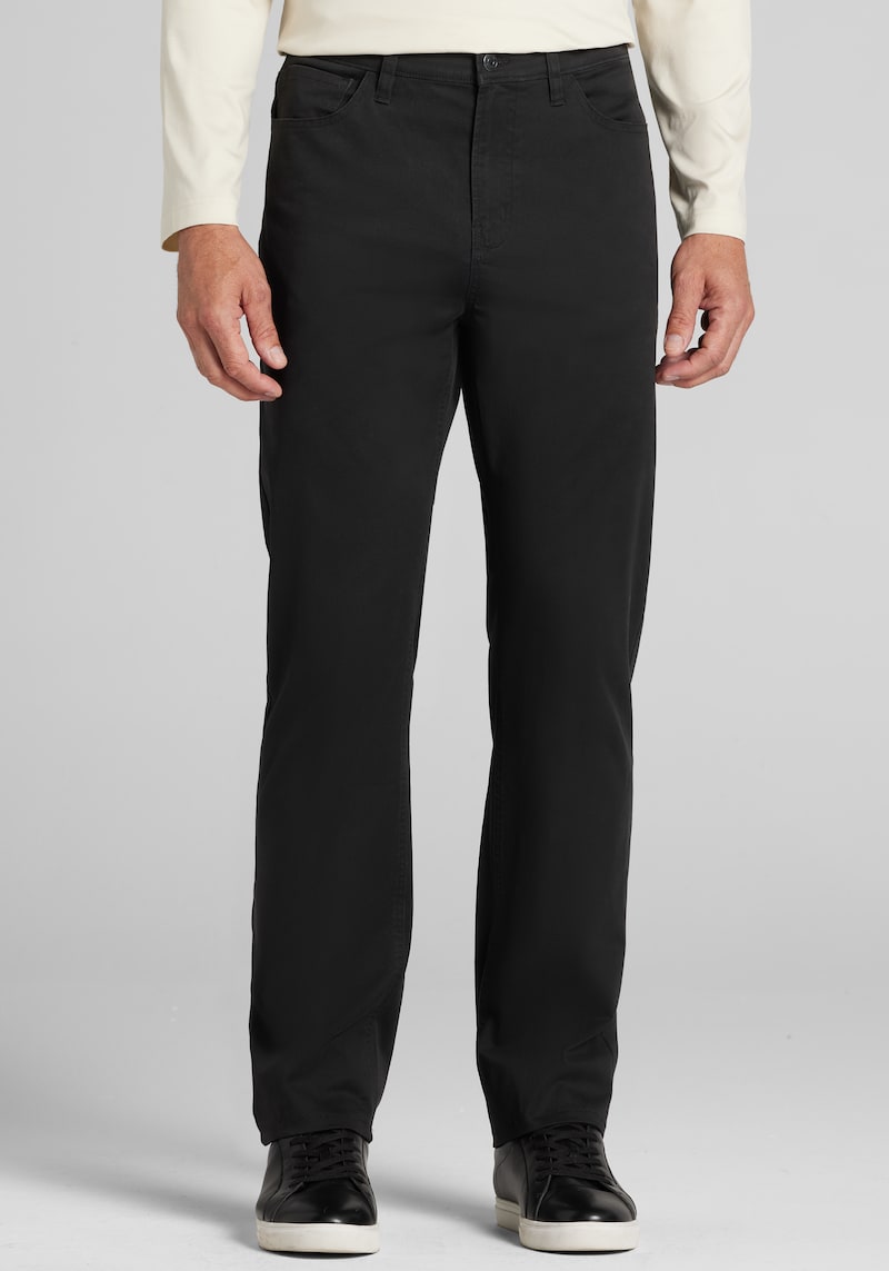 Men's 1905 Collection Tailored Fit 5-Pocket Pants at Jos. A. Bank, Jet Black, Size 33x32