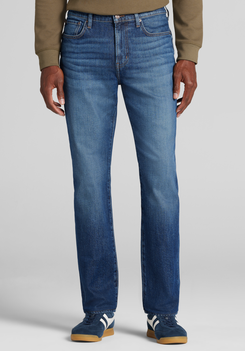 Men's Jos. A. Bank Slim Fit Comfort Stretch Jeans at Jos. A. Bank, Sapphire Wash, Size 40x32 - Pants