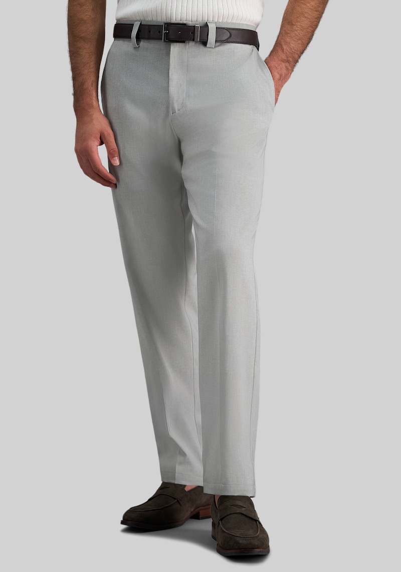Men's Haggar CoolRight Straight Leg Performance Pants at Jos. A. Bank, Light Grey, Size 36x34