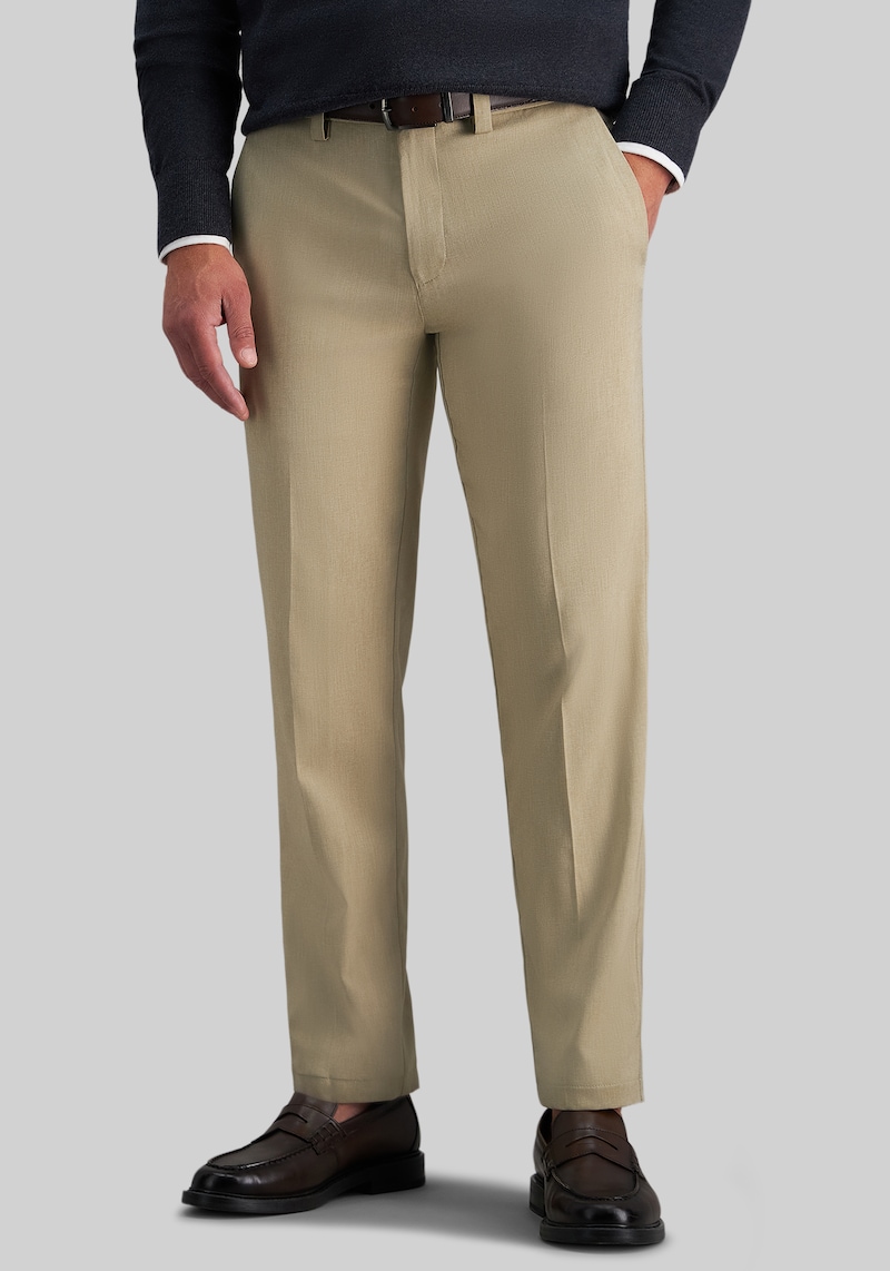 Men's Haggar CoolRight Straight Leg Performance Pants at Jos. A. Bank, Tan, Size 40x32