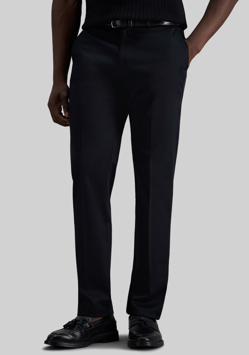 Men's Haggar Slim Straight Fit Iron-Free Premium Flat Front Khaki Pants at Jos. A. Bank, Black, Size 29x30