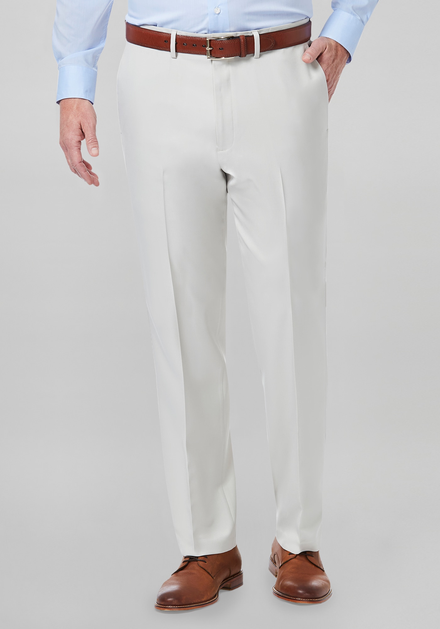 Men's White Formal Trousers