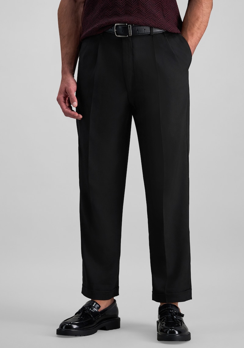Men's Haggar Premium Comfort Classic Fit Pleated Dress Pants at Jos. A. Bank, Black, Size 32x30