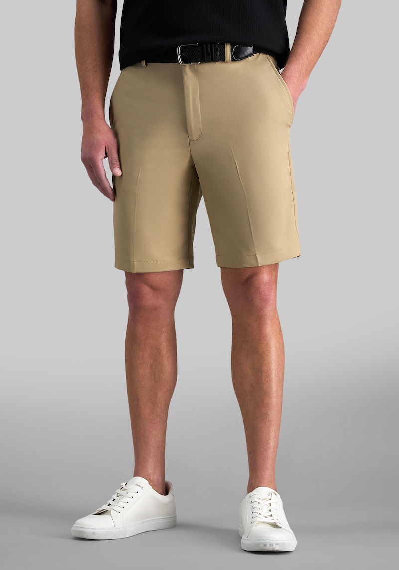 Men's Haggar COOL 18 Pro Straight Fit Performance Golf Shorts 9.5'' at Jos. A. Bank, British Tan, Size 36 Regular