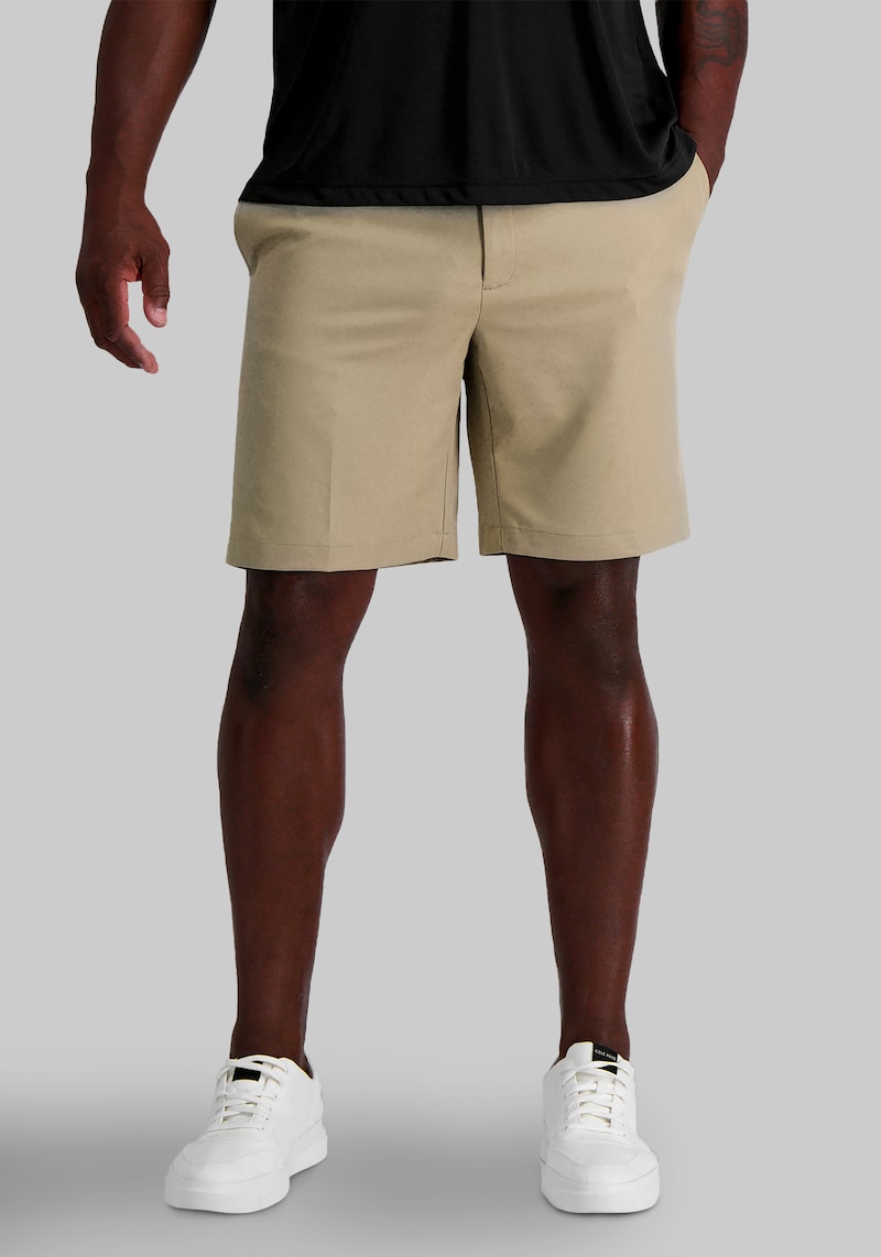 Men's Big & Tall Haggar Big & Tall COOL 18 Pro Straight Fit Performance Golf Shorts 9.5'' at Jos. A. Bank, Tan, Size 48 Regular