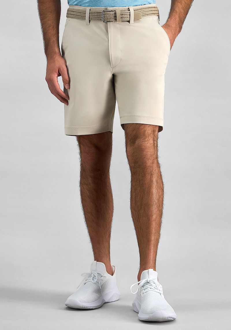 Men's Haggar Regular Fit Sport Performance Stretch Shorts 9'' at Jos. A. Bank, Light Tan, Size 30 Regular