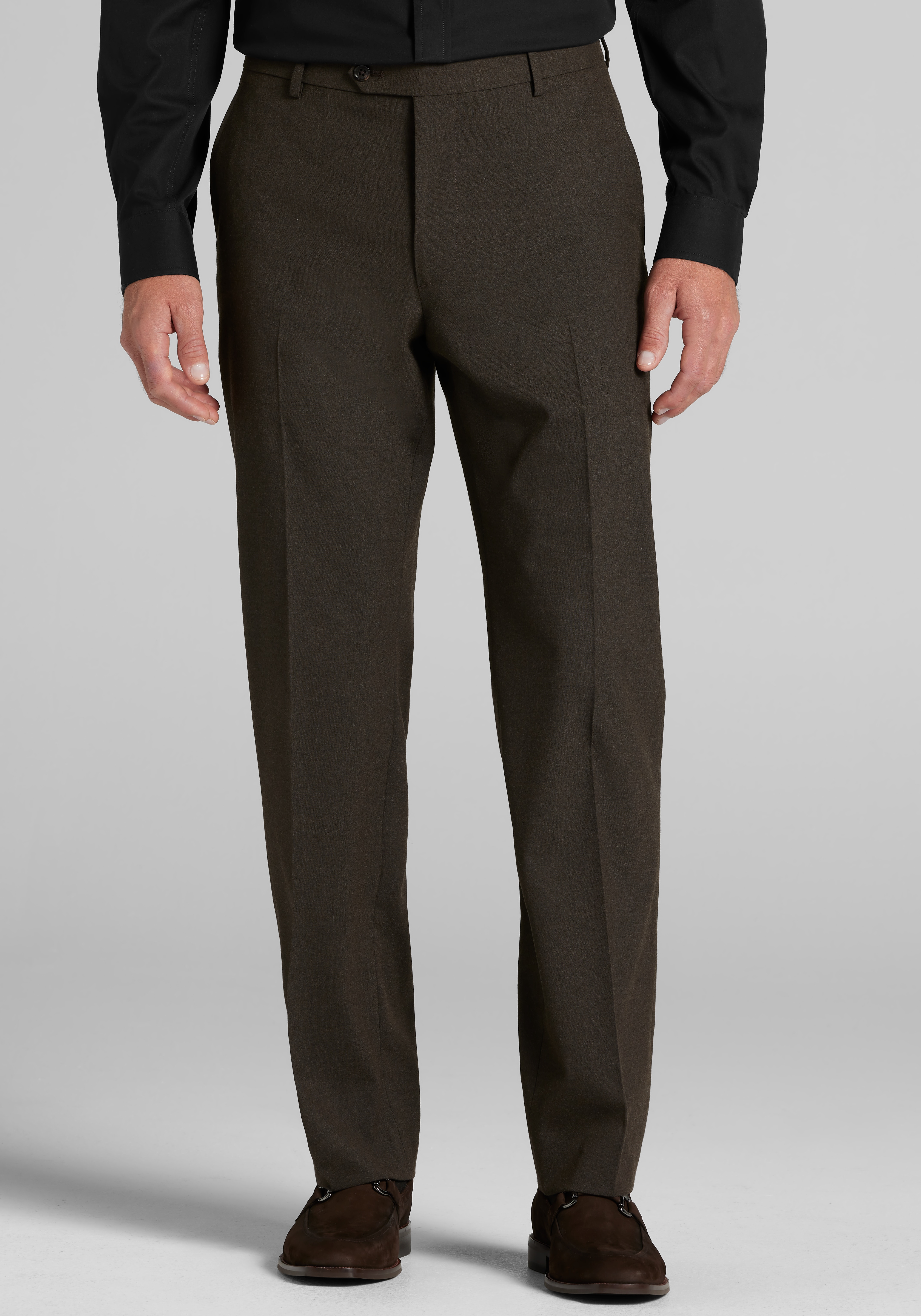 bass brown dress shoes Italian Delefo Pants – StudioSuits