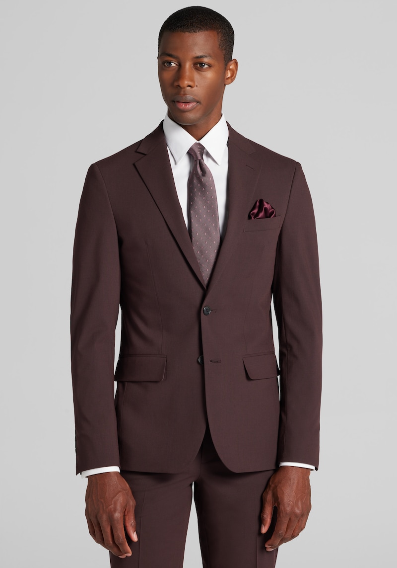 Men's Jos. A. Bank Comfort Stretch Slim Fit Suit Jacket at Jos. A. Bank, Burgundy, Size 36 Regular - Suit Separates