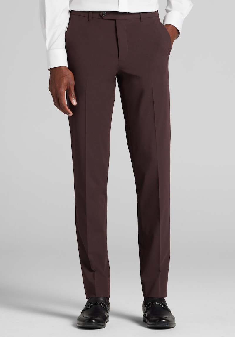 Men's Jos. A. Bank Slim Fit Suit Pants at Jos. A. Bank, Burgundy, Size 40x32 - Suit Separates