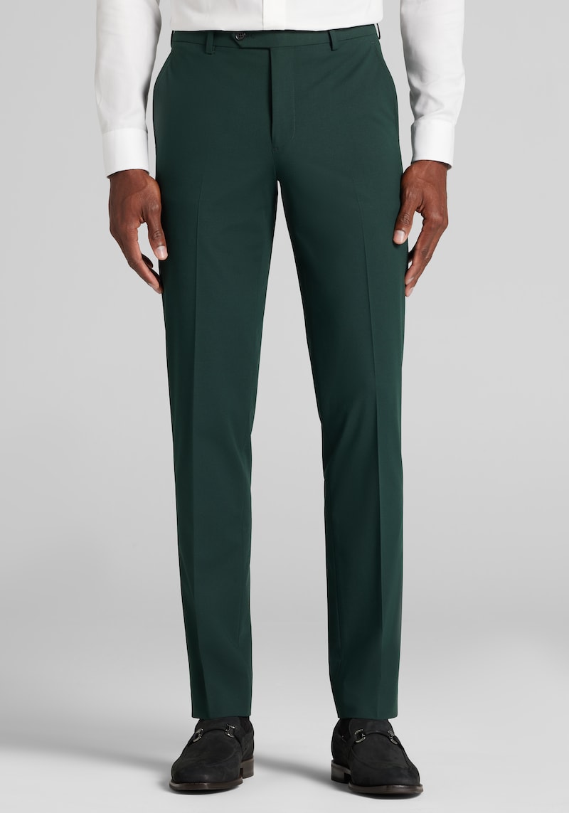 Men's Jos. A. Bank Slim Fit Suit Pants at Jos. A. Bank, Green, Size 38x32 - Suit Separates