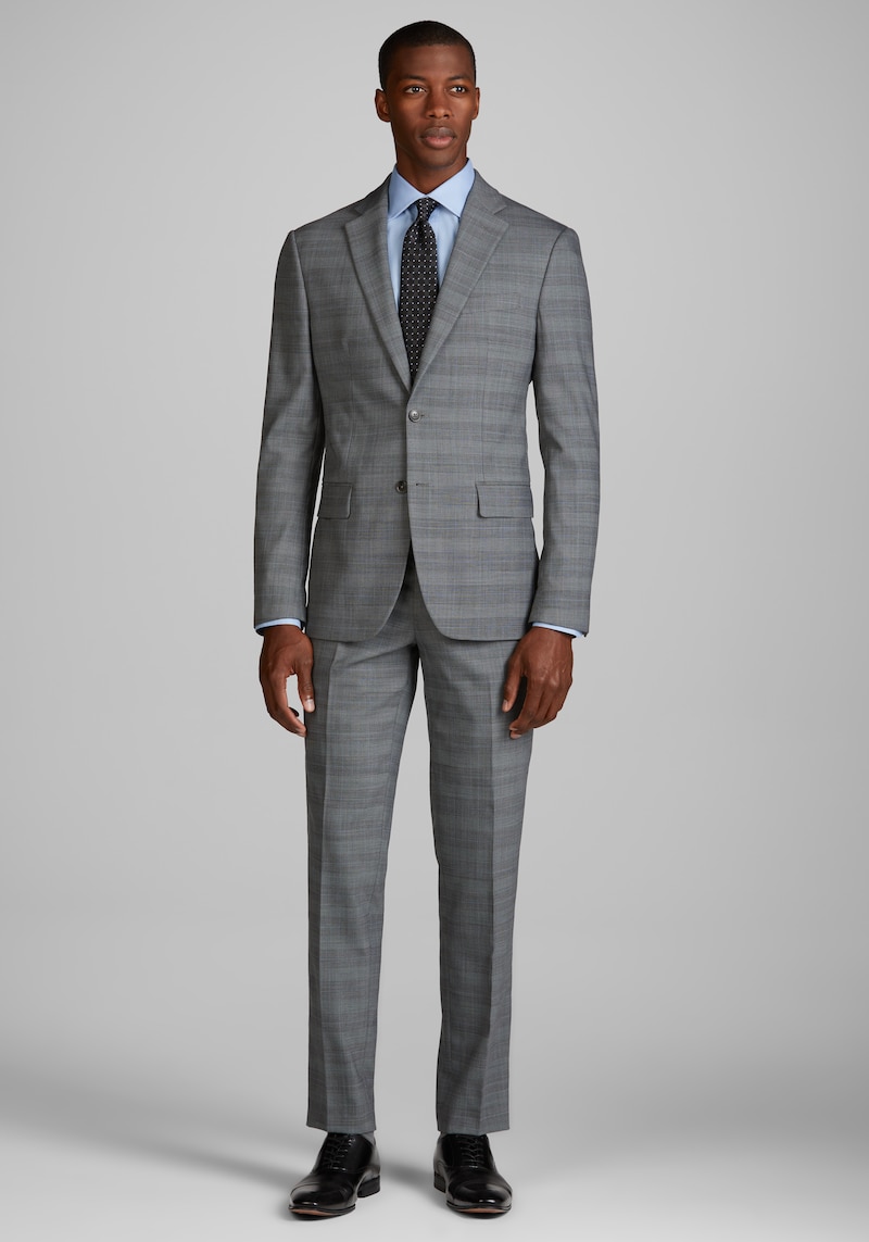 Men's Jos. A. Bank Slim Fit Glen Plaid Suit Jacket at Bank, Light Grey, - Separates