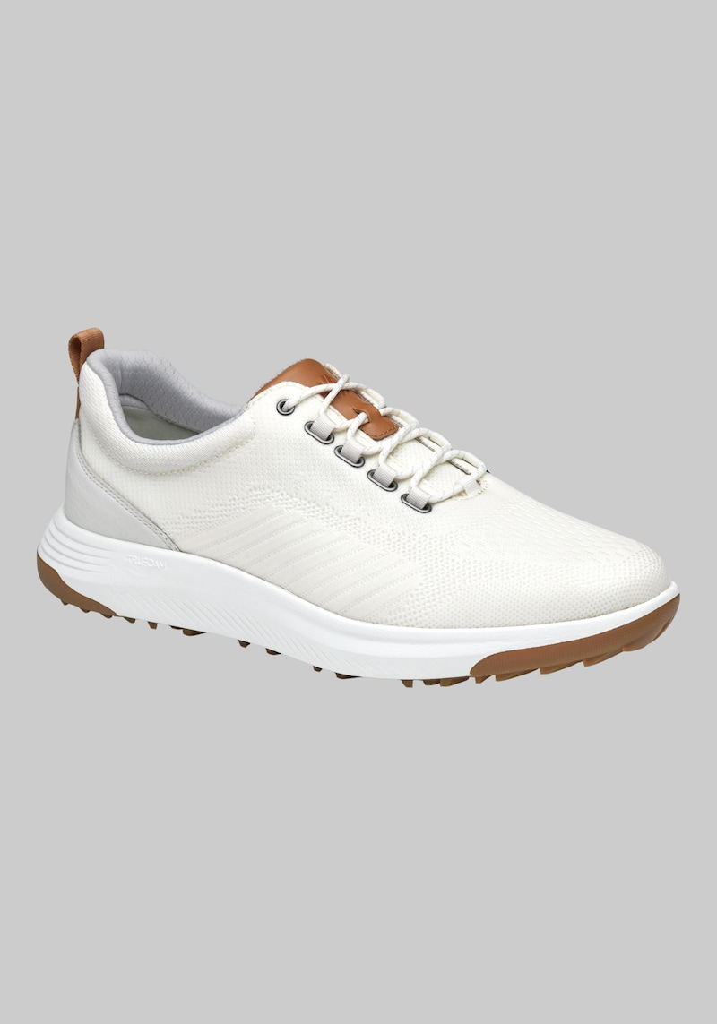 Johnston & Murphy Men's Amherst Golf Sneakers, White, 8.5 D Width