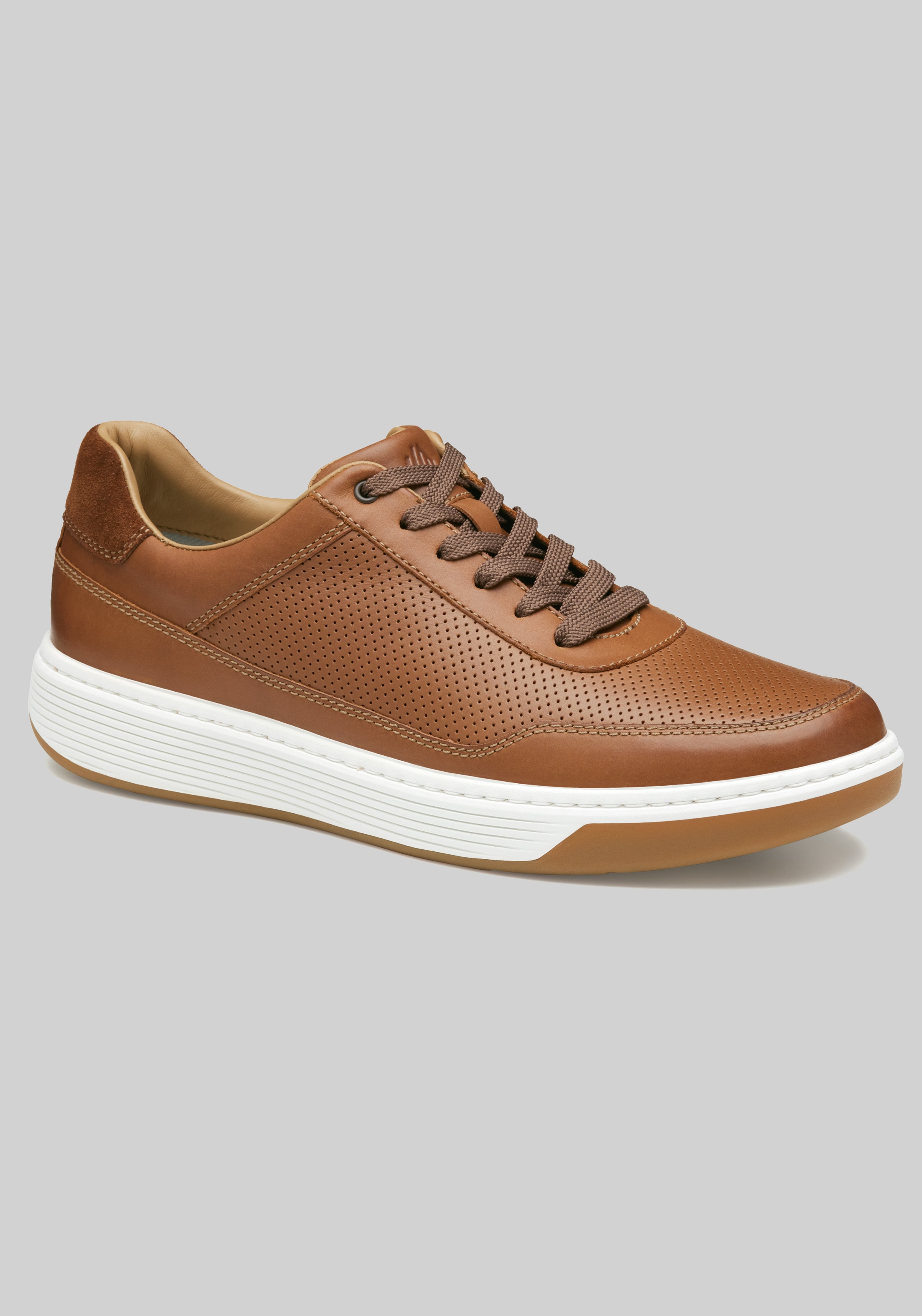 Men's Tan Leather Sneakers