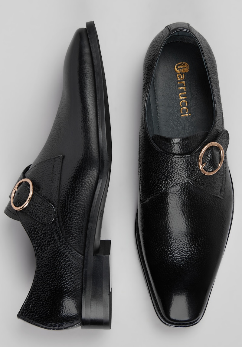 Carrucci Men's Monk Strap Plain Toe Dress Shoes at Jos. A. Bank, Black