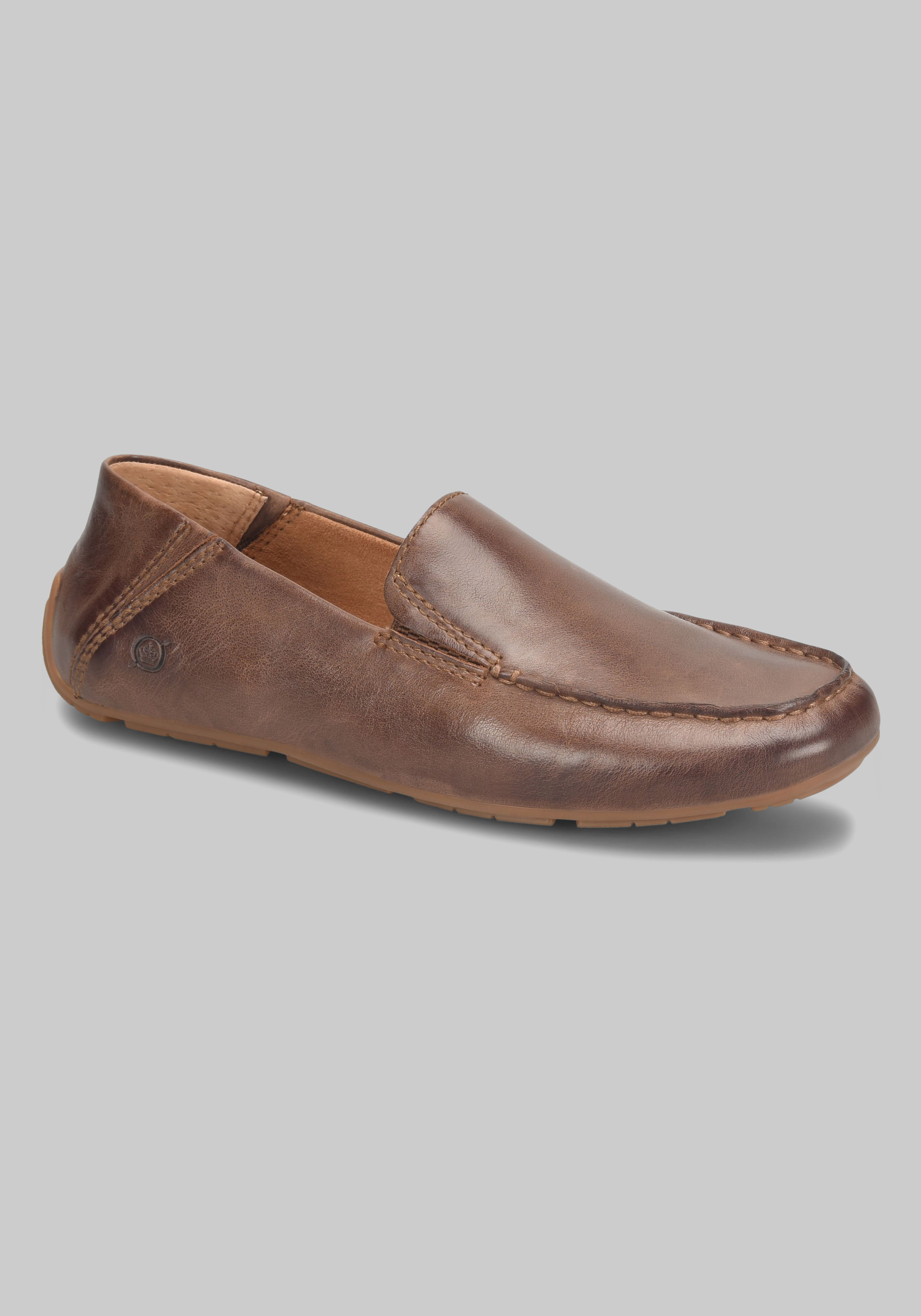 Dark Brown Leather Penny Loafers | JoS. A. Bank display picture 2