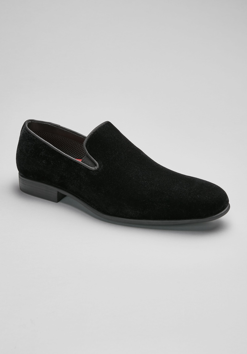 Belvedere Men's Paolo Velvet Slip-On Formal Loafers at Jos. A. Bank, Black, D Width - Shoes