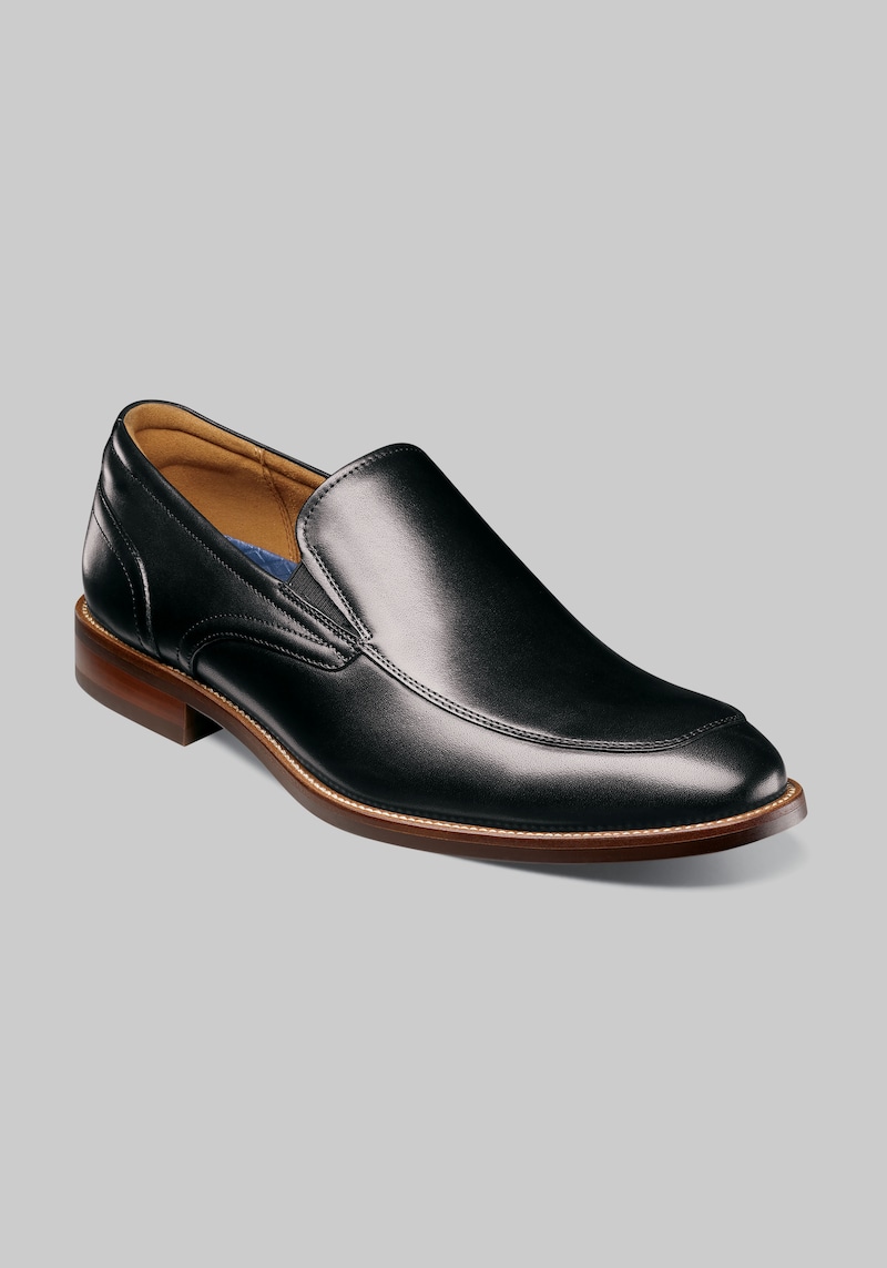 Florsheim Men's Rucci Moc Toe Slip On Shoes, Black, 10.5 Wide