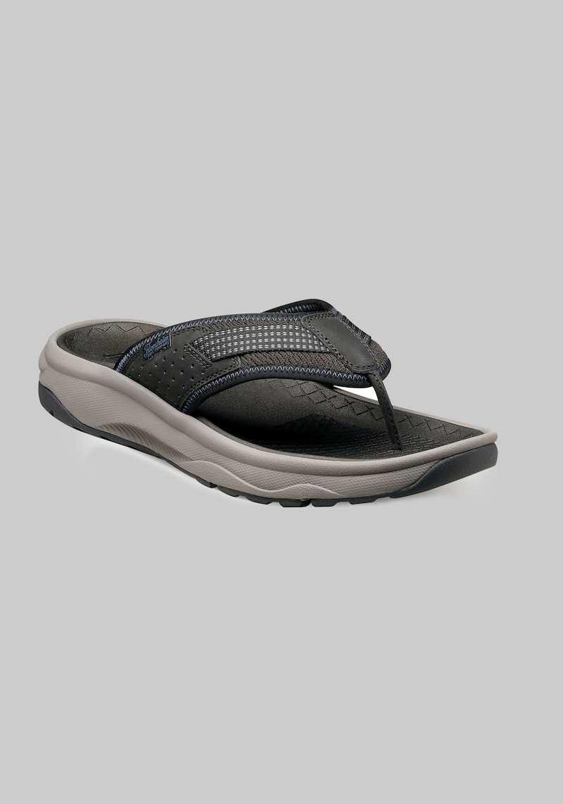 Florsheim Men's Tread Lite Thong Sandals, Black, 11 D Width