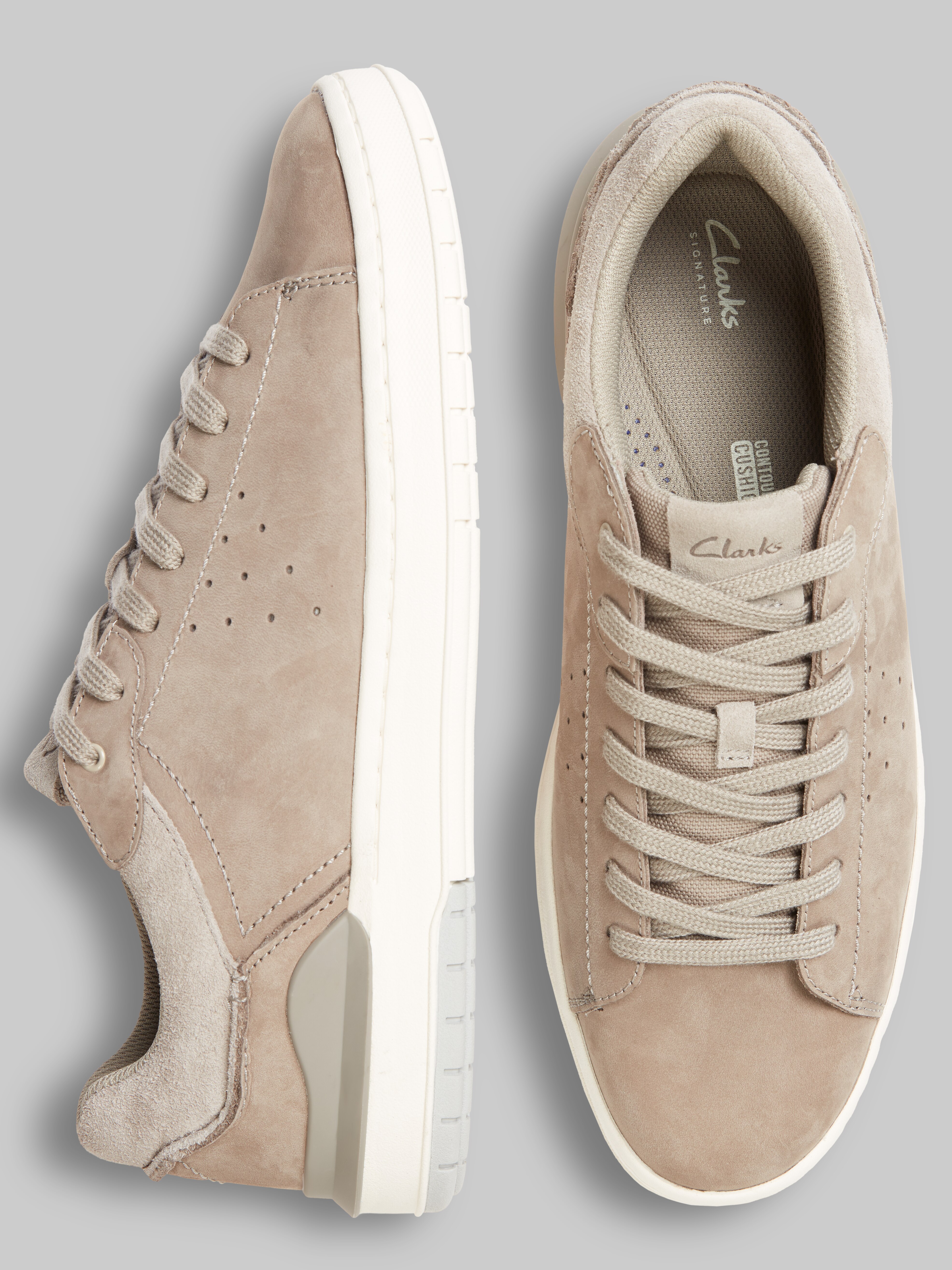 Grey Leather Shoes for Men