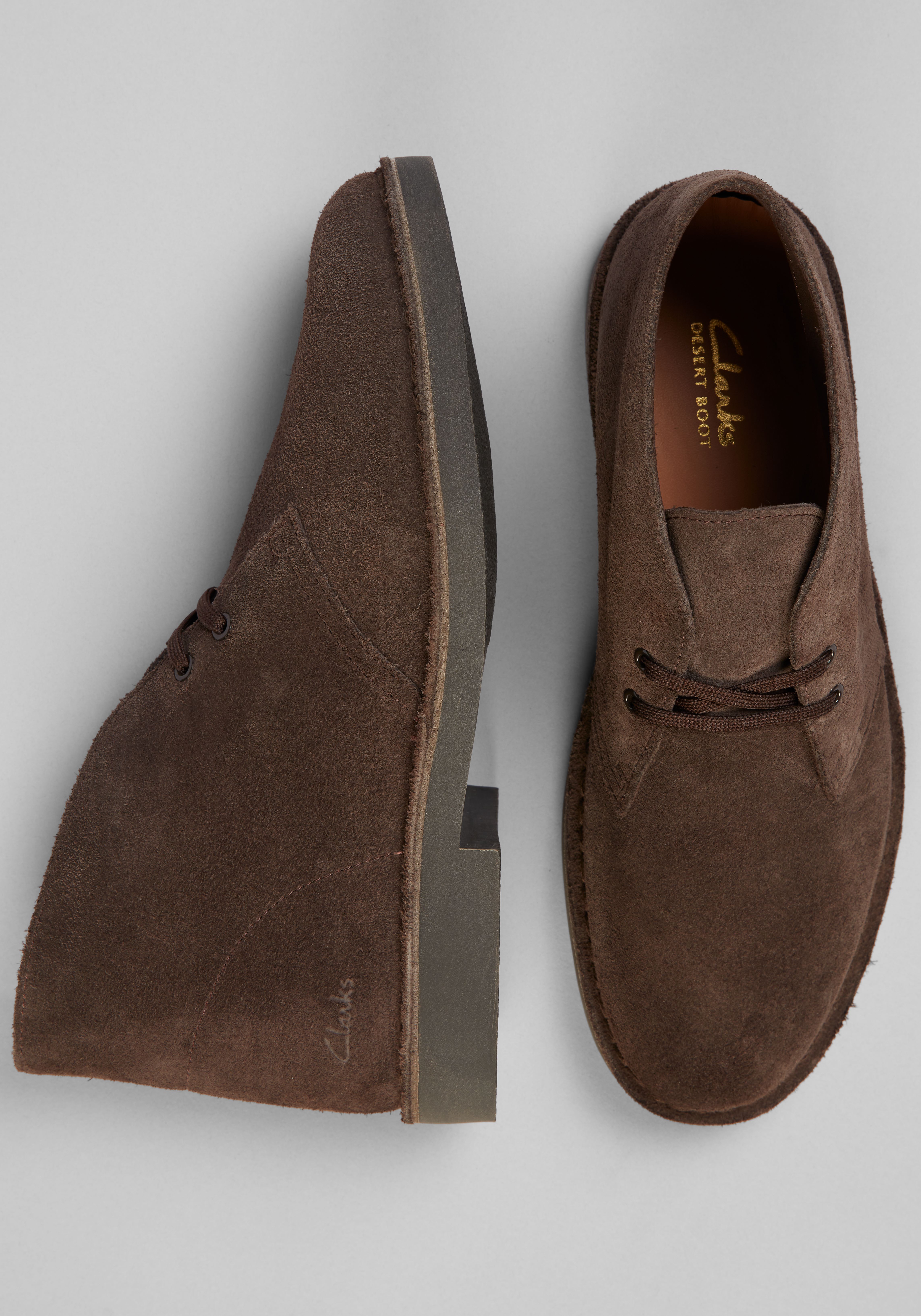 Clarks Desert EVO Boots , Brown/Dk Brn Suede- Shoes
