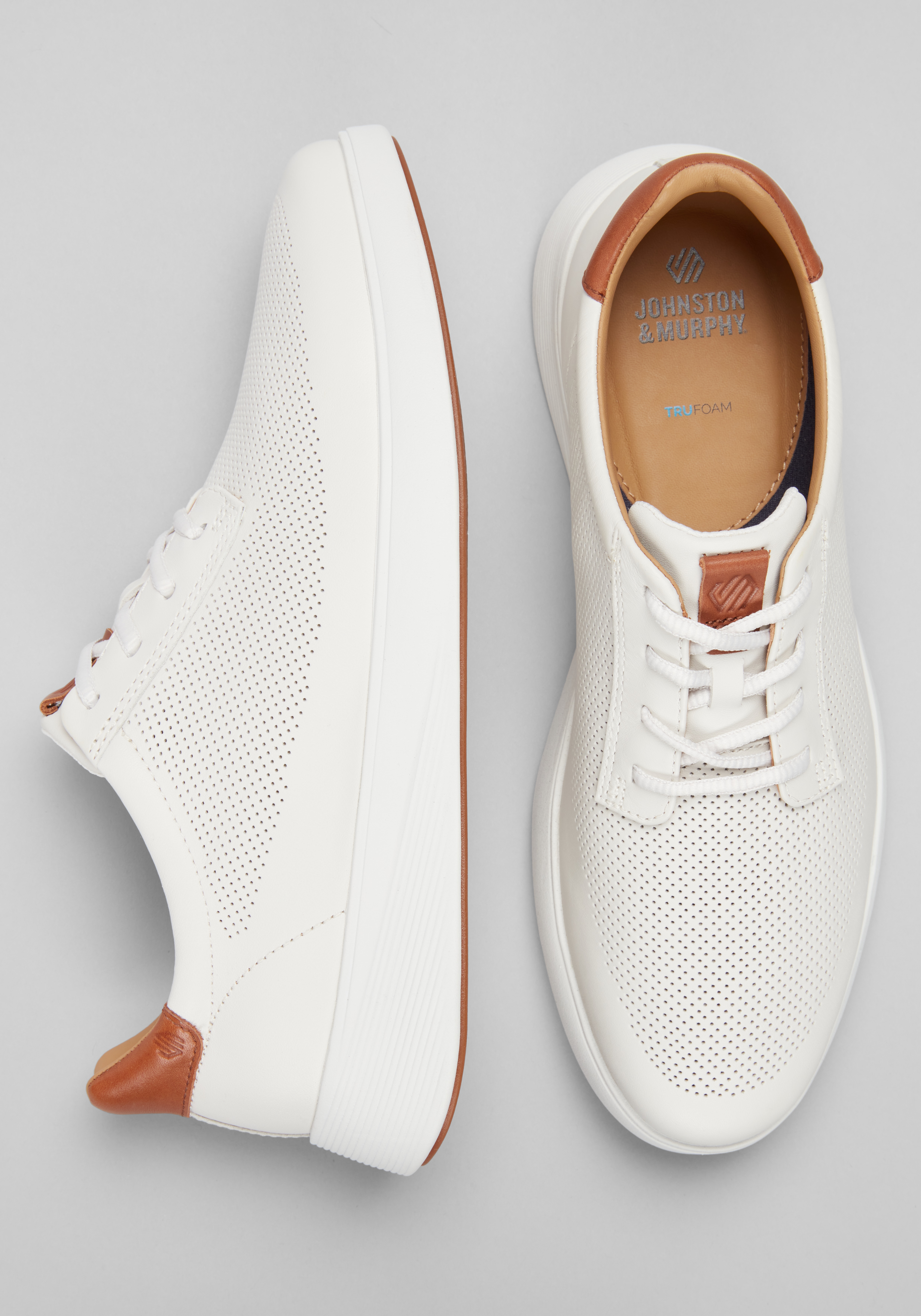 mens white dress sneakers DIOXADOP Men's Fashion Sneakers White Shoes for Men Casual Breathable Shoes, Size: 9US Medium(43)