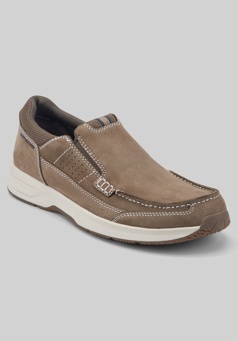 Rockport Men's Atwell Slipâ€‘On Moc Toe Shoes at Jos. A. Bank, Dark Taupe, Size 10 Wide