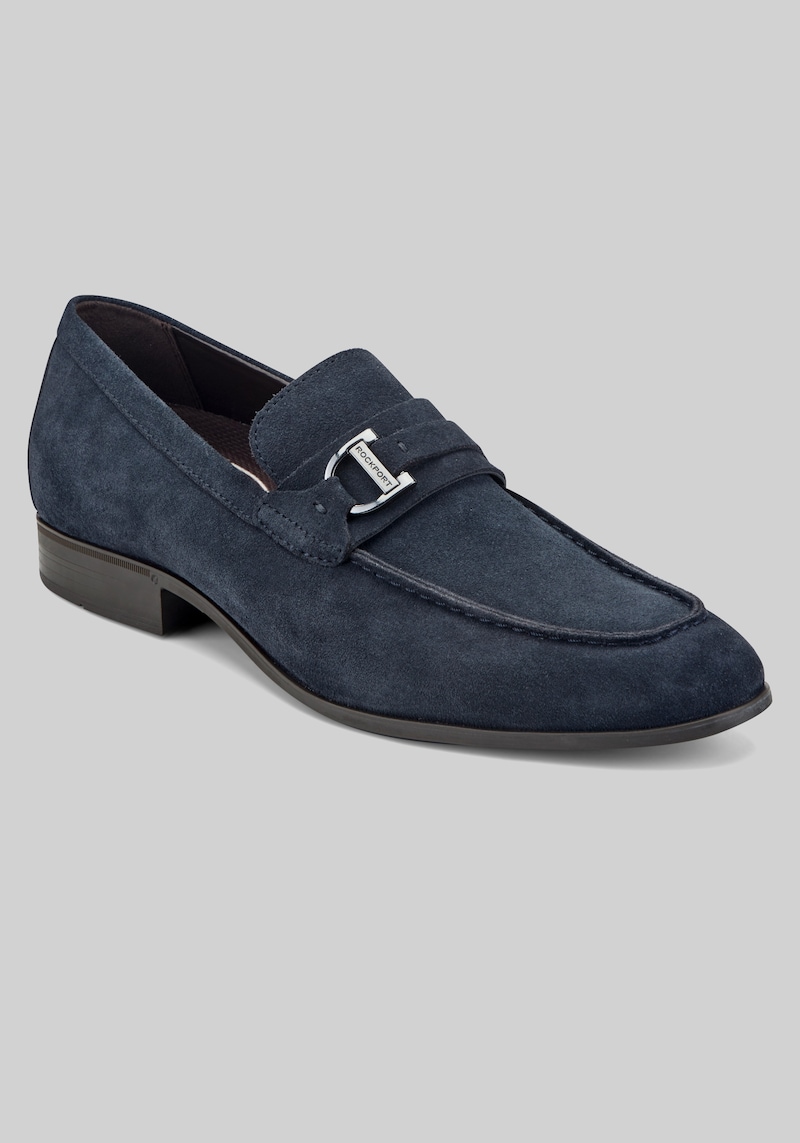 Rockport Men's Carlo Almond Toe Dress Loafers at Jos. A. Bank, Blue/Dark Navy, Size 10.5 D Width - Shoes
