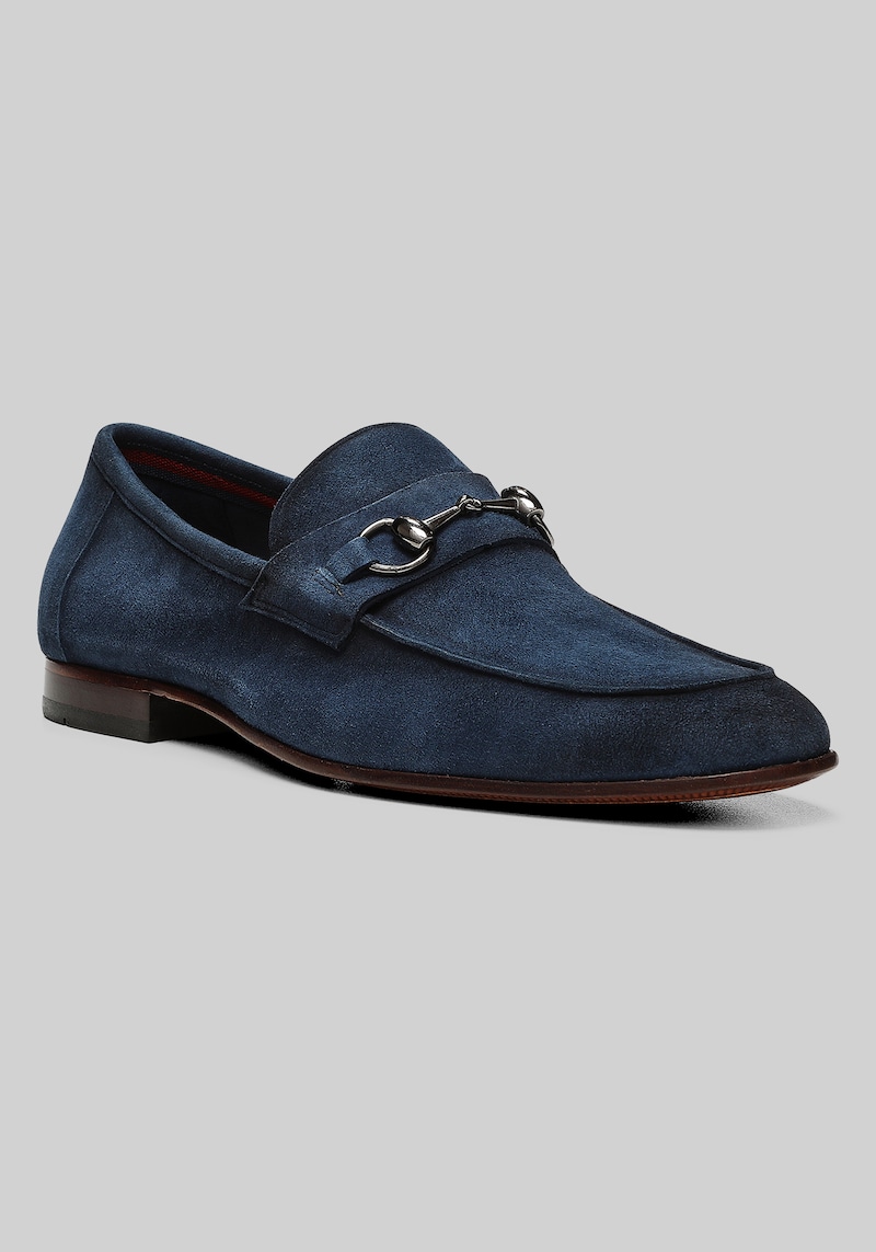Donald Pliner Men's Ted Bit Suede Loafers at Jos. A. Bank, Blue, Size 7 D Width - Shoes