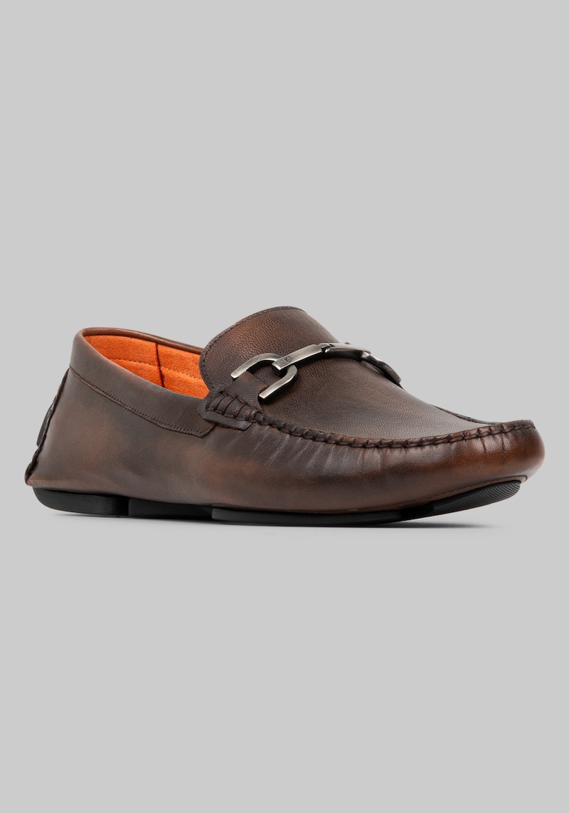 Donald Pliner Men's Victor Moc Toe Bit Driving Loafers at Jos. A. Bank, Brown/Cognac, Size 8.5 D Width - Shoes