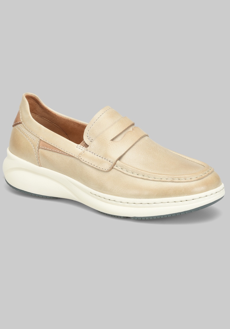 Men's Born Davis Loafers at Jos. A. Bank, Cream/White, Size 12 Medium - Shoes