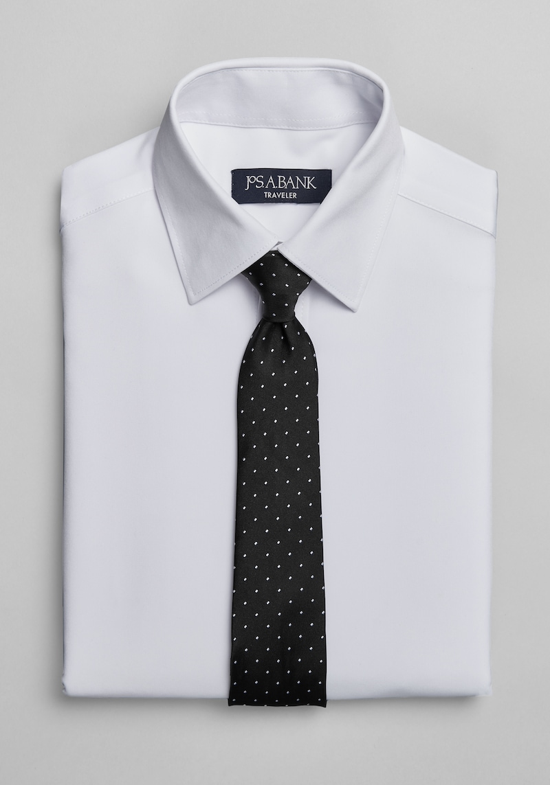 Traveler Collection Boys Dress Shirt & Tie Set, White, Boys 16