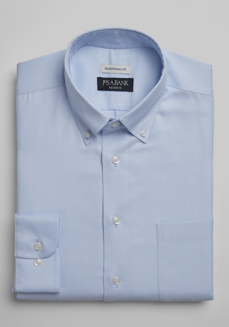 Men's Big & Tall Reserve Collection Traditional Fit Dress Shirt at Jos. A. Bank, Light Blue, X