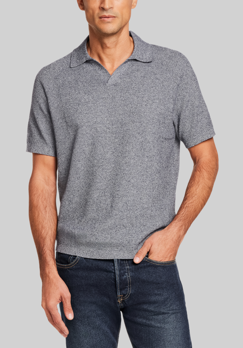 Men's Weatherproof Vintage Tailored Fit Short Sleeve Polo Sweater at Jos. A. Bank, Cream/Sailor Twist/White