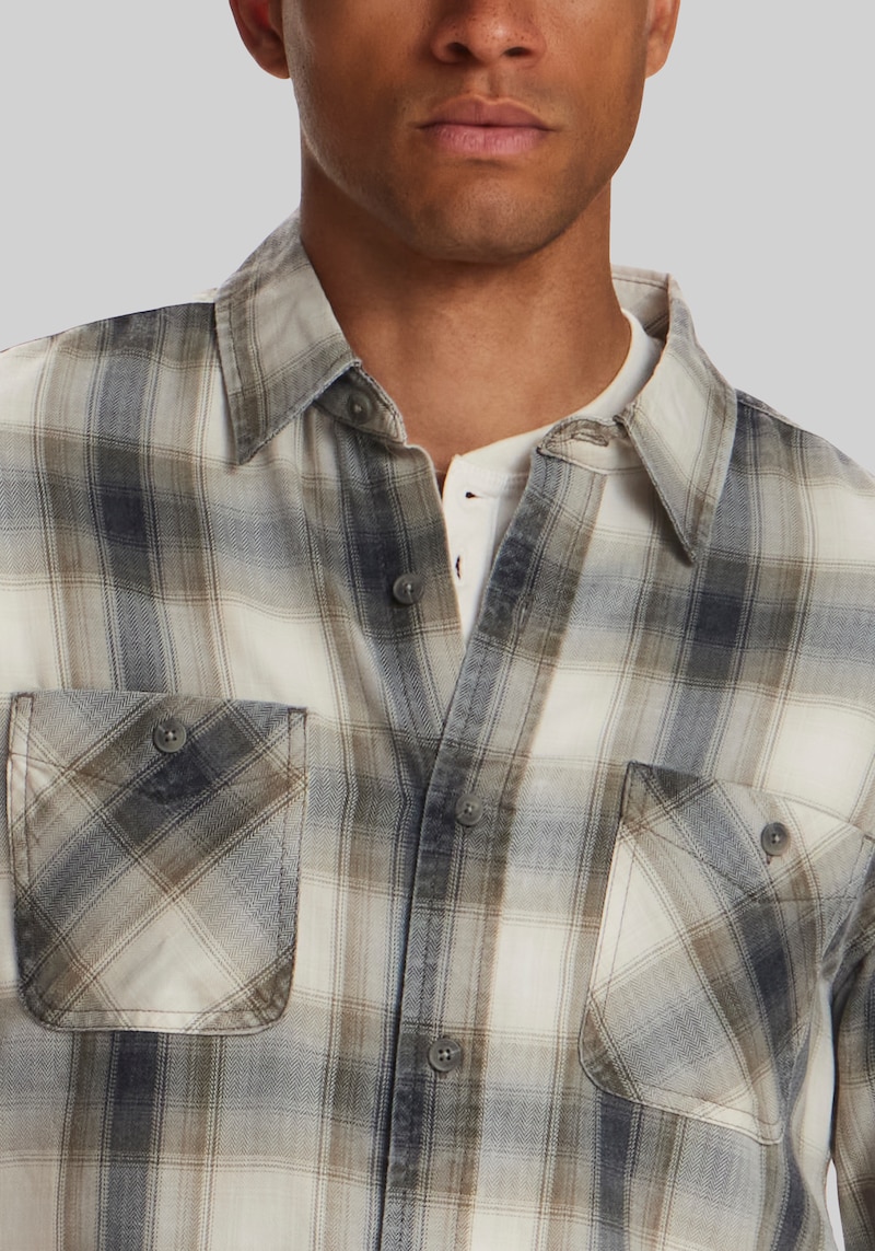 Men's Weatherproof Vintage Traditional Fit Burnout Plaid Button Up Shirt at Jos. A. Bank, Cream/Stone/White, Size Medium