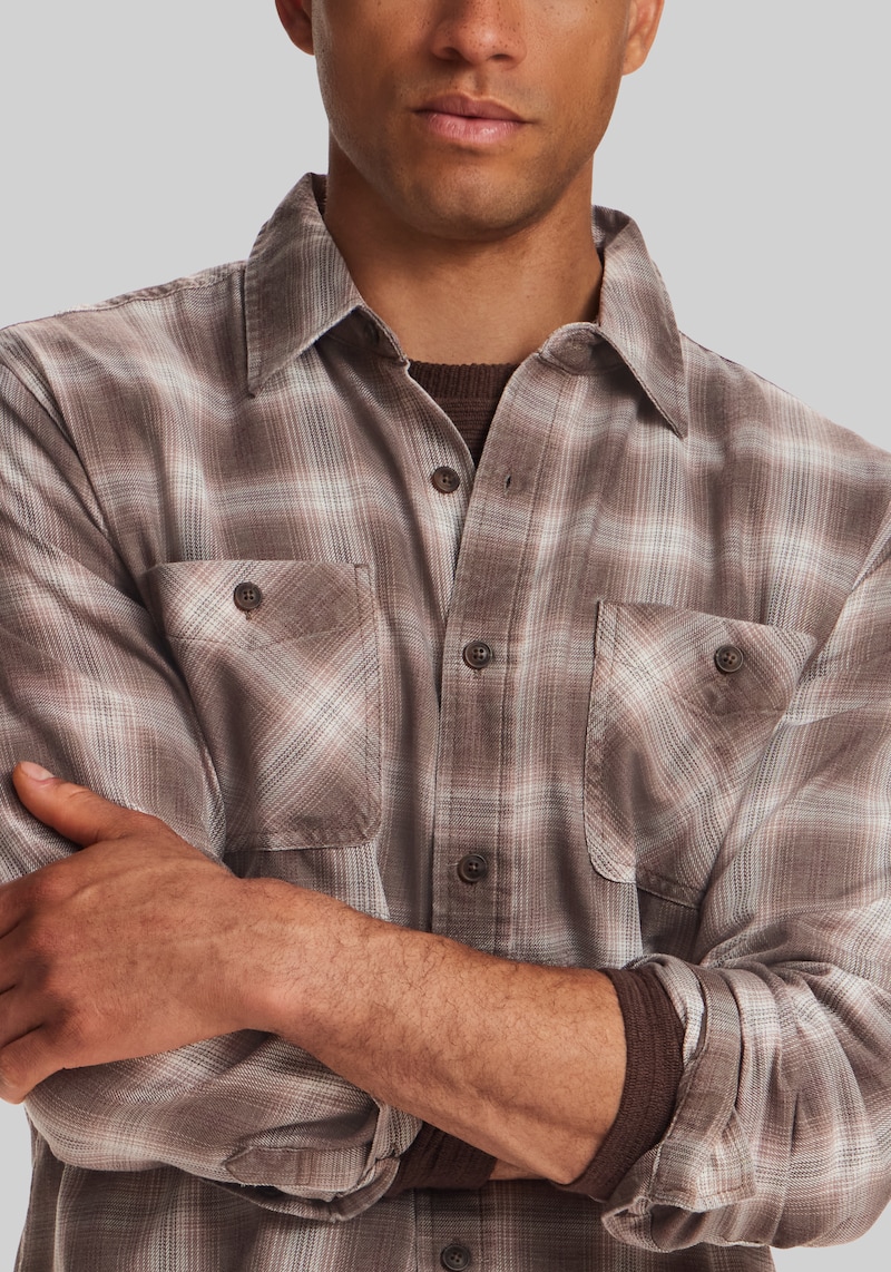 Men's Weatherproof Vintage Traditional Fit Burnout Plaid Button Up Shirt at Jos. A. Bank, Brown/Tobacco, Size Large