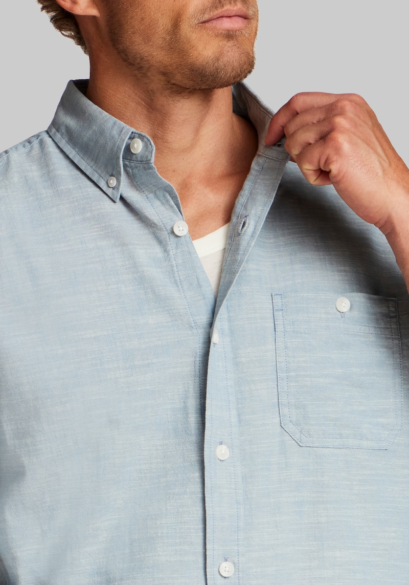 Men's Weatherproof Vintage Traditional Fit Faux Linen Button Up Shirt at Jos. A. Bank, Light Blue, Size X Large