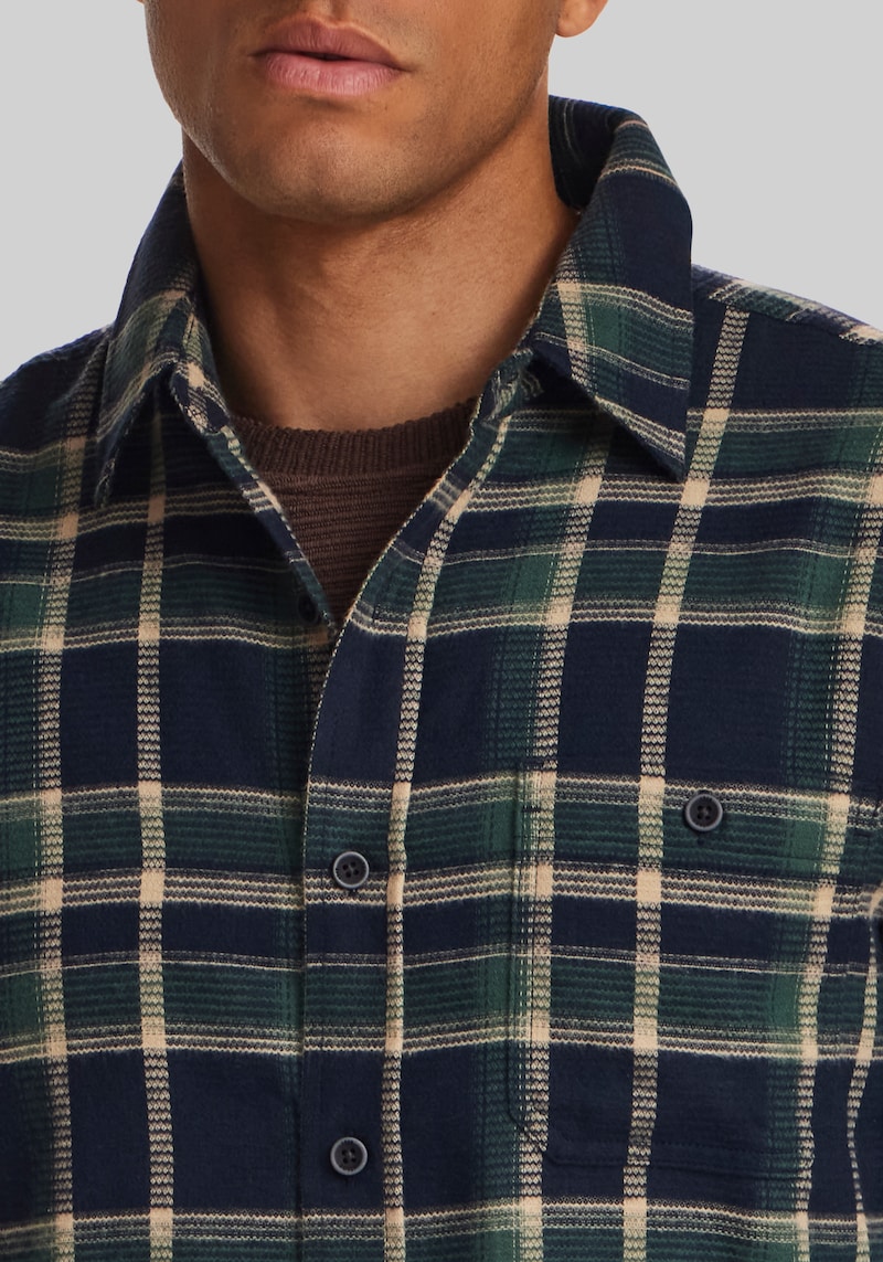 Men's Weatherproof Vintage Traditional Fit Plaid Waffle Flannel Button Up Shirt at Jos. A. Bank, Blue, Size XX Large
