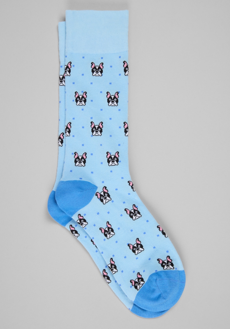 Men's Jos. A. Bank Boxer Faces Socks at Jos. A. Bank, Blue/Cerulean, 
