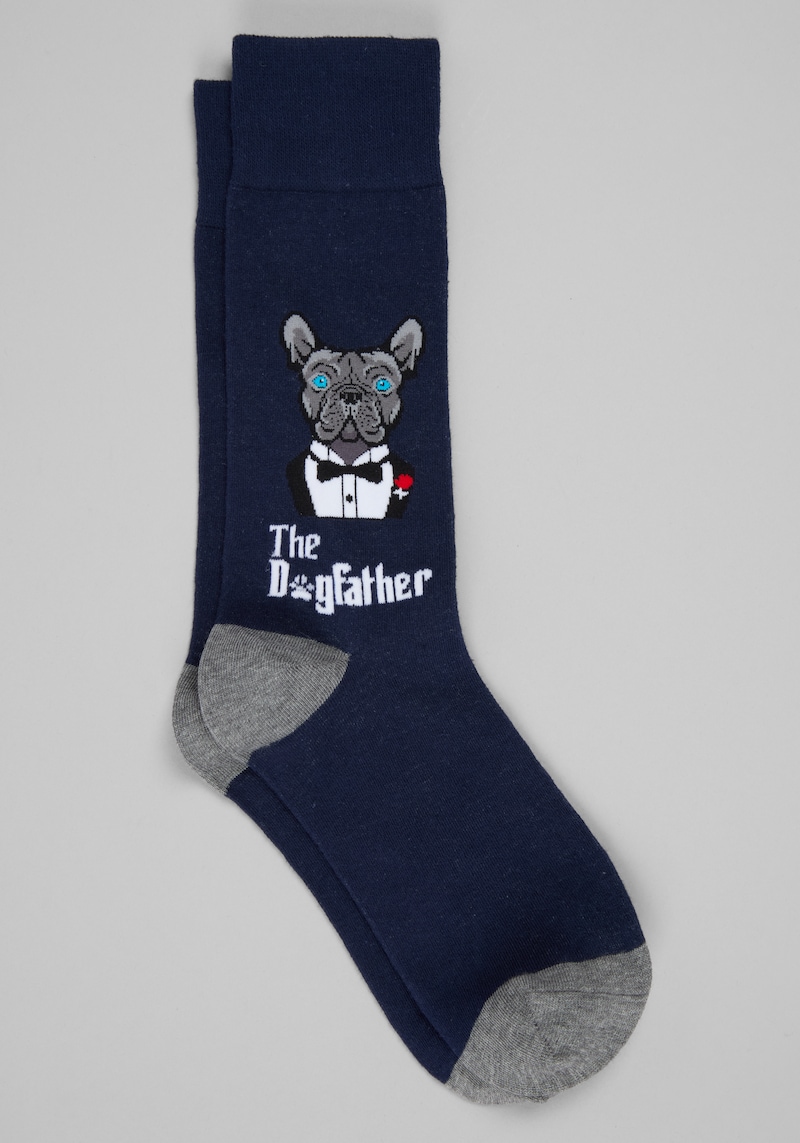 Men's Jos. A. Bank The Dogfather Socks at Jos. A. Bank, Blue/Xavier Navy, 