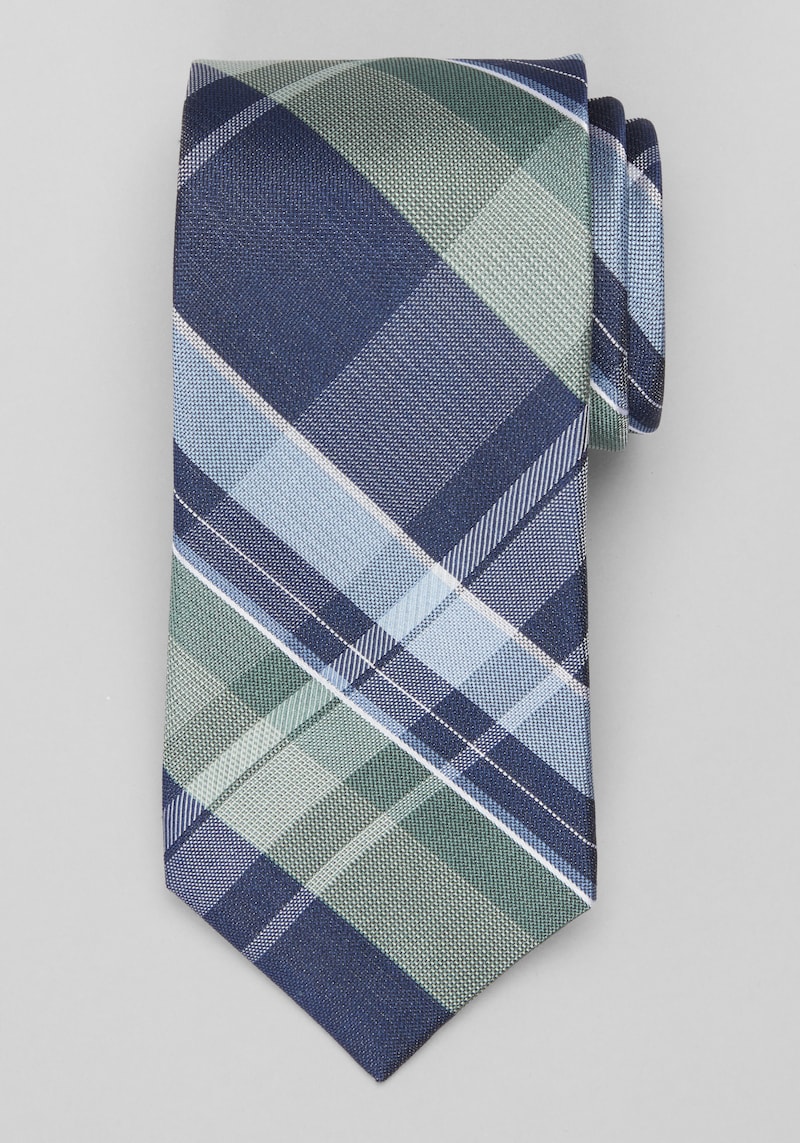 Men's Jos. A. Bank Plaid Tie at Jos. A. Bank, Green, Size One