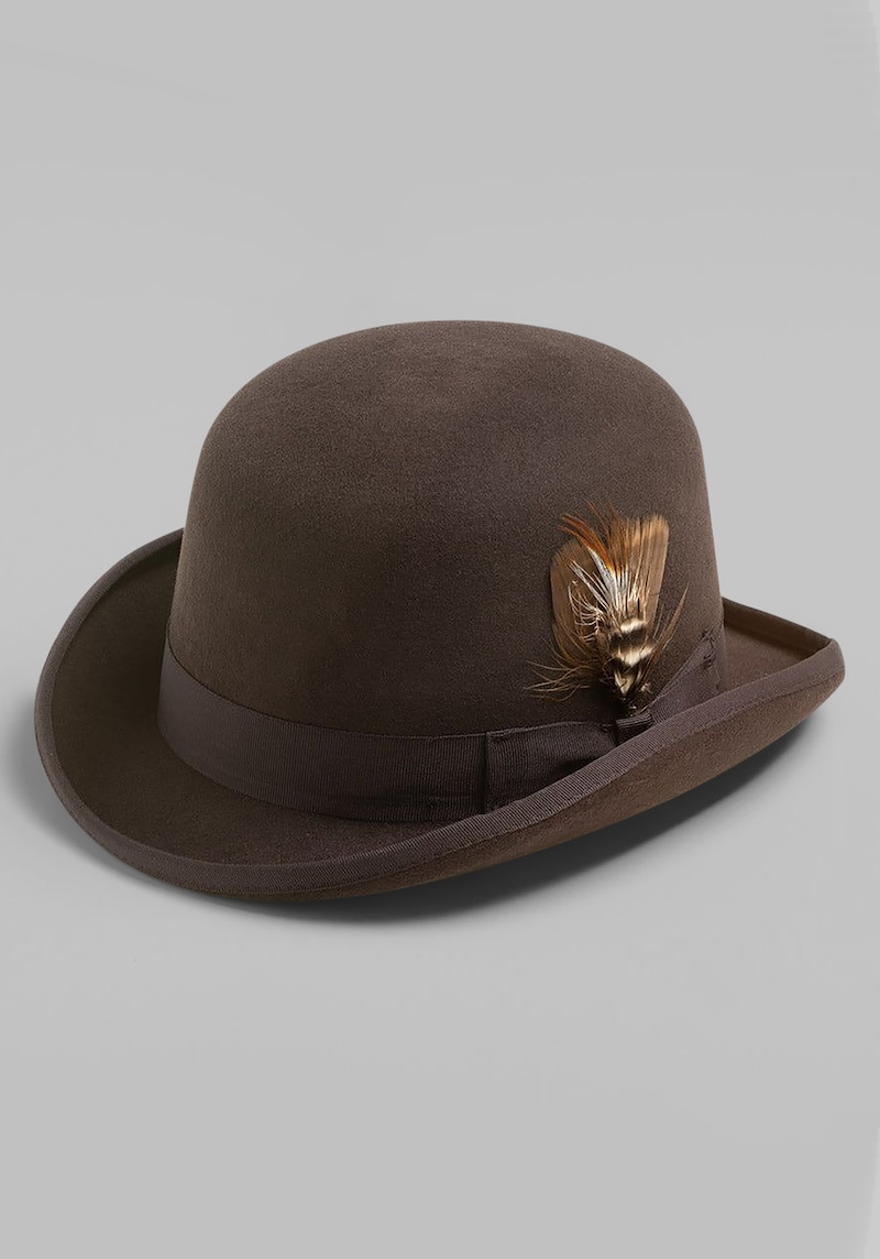 Men's Scala Structured Wool Felt Derby at Jos. A. Bank, Brown/Chocolate, Size Medium
