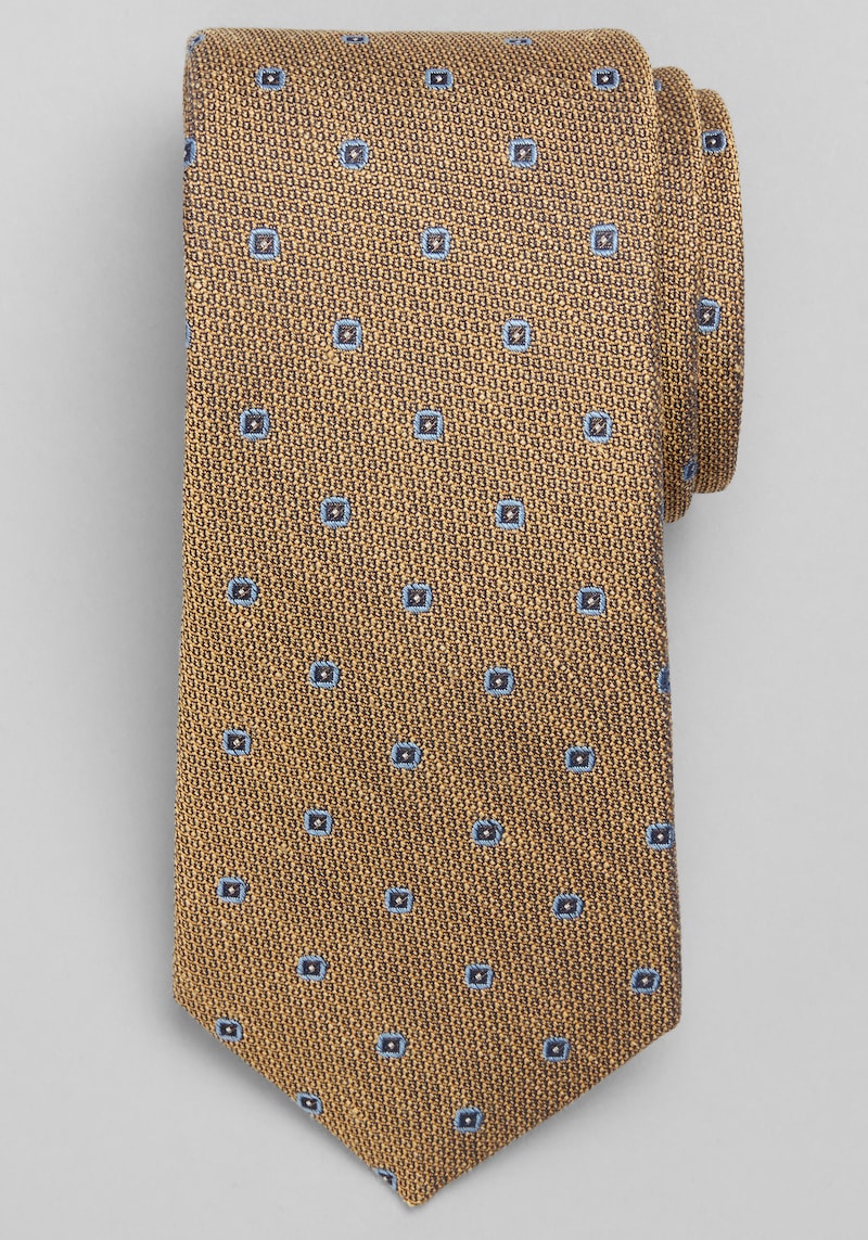 Men's Jos. A. Bank Textured Oval Neat Tie at Jos. A. Bank, Gold, Size One